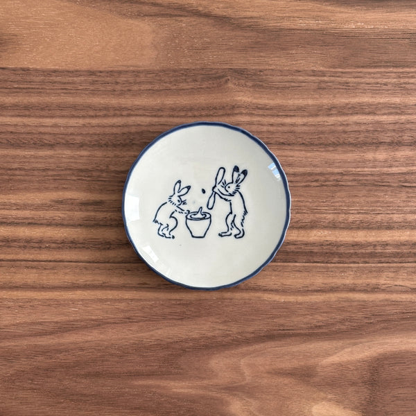 Chōjū-jinbutsu-giga Mamezara plate A  | Japanese Vintage