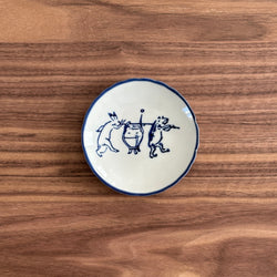 Chōjū-jinbutsu-giga Mamezara plate B | Japanese Vintage