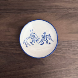 Chōjū-jinbutsu-giga Mamezara plate C | Japanese Vintage