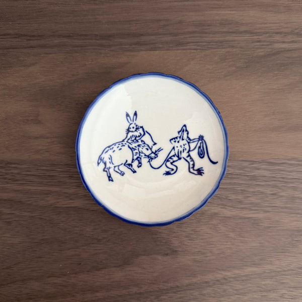Chōjū-jinbutsu-giga Mamezara plate C | Japanese Vintage