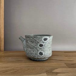 Grey Sake Pouring Vessel (Large)| Handmade Shigaraki Ware