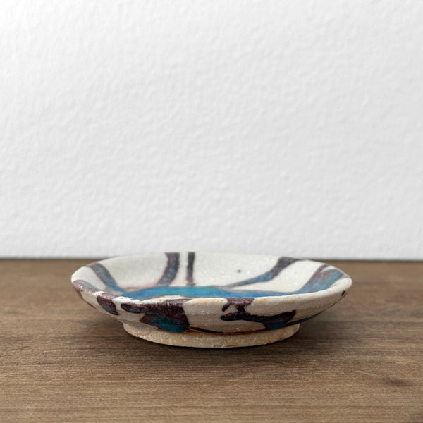 Glacier Mamezara Dish | Handmade Shigaraki Ware 
