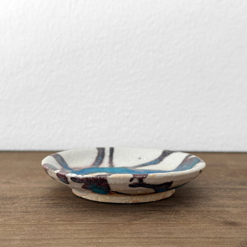 Glacier Mamezara Dish | Handmade Shigaraki Ware 