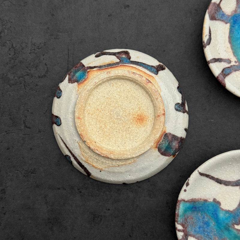 Glacier Mamezara Dish | Handmade Shigaraki Ware