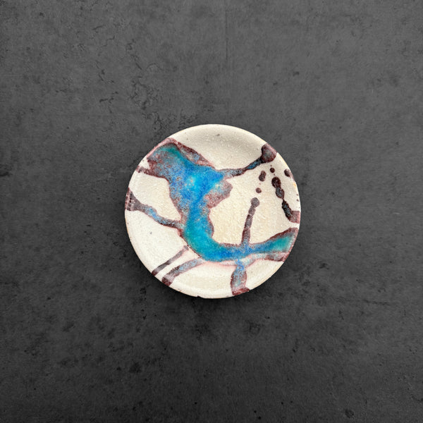 Glacier Mamezara Dish | Handmade Shigaraki Ware