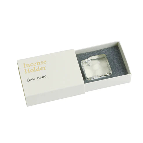 Glass Incense Holder – Square Clear | Kousaido