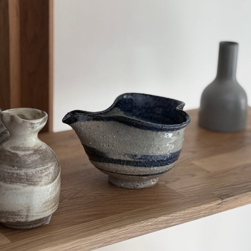 Gouzume Brushed Pouring Vessel | Handmade Shigaraki Ware