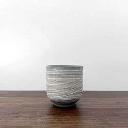 Grayish White Teacup | Handmade Shigaraki Ware