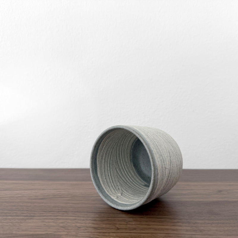 Grayish White Teacup | Handmade Shigaraki Ware