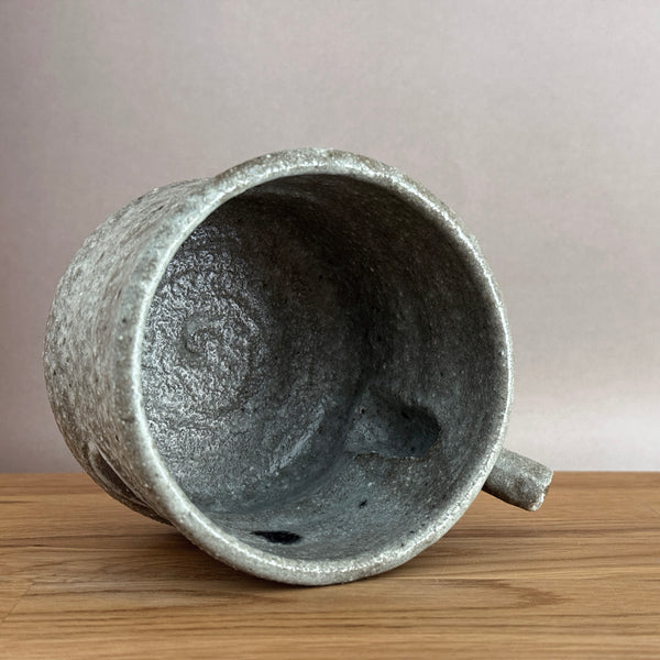 Grey Sake Pouring Vessel (Large)| Handmade Shigaraki Ware