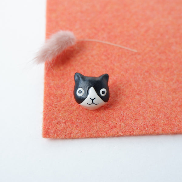 Hachiware Cat  Inu Ceramic Pin Badge