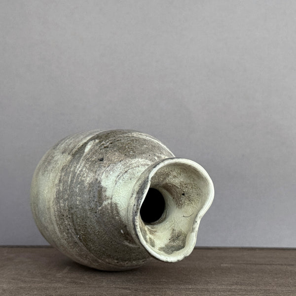 Hakeme Tokkuri Sake Pouring Vessel | Handmade Shigaraki Ware