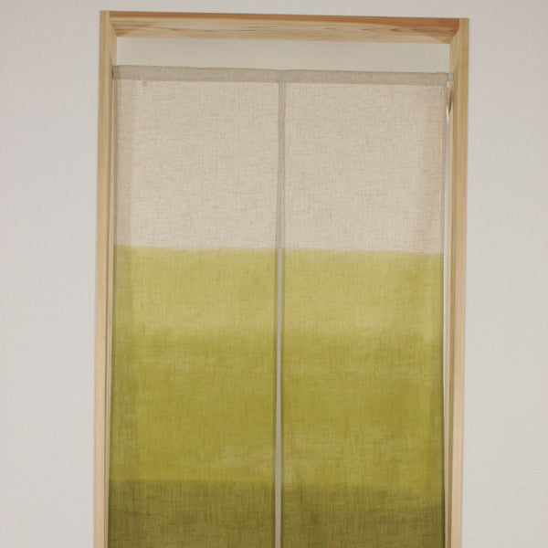 Hand-Dyed Green Gradient Noren