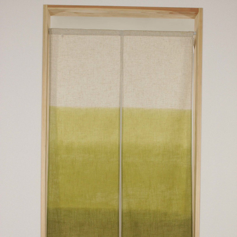 Hand-Dyed Green Gradient Noren