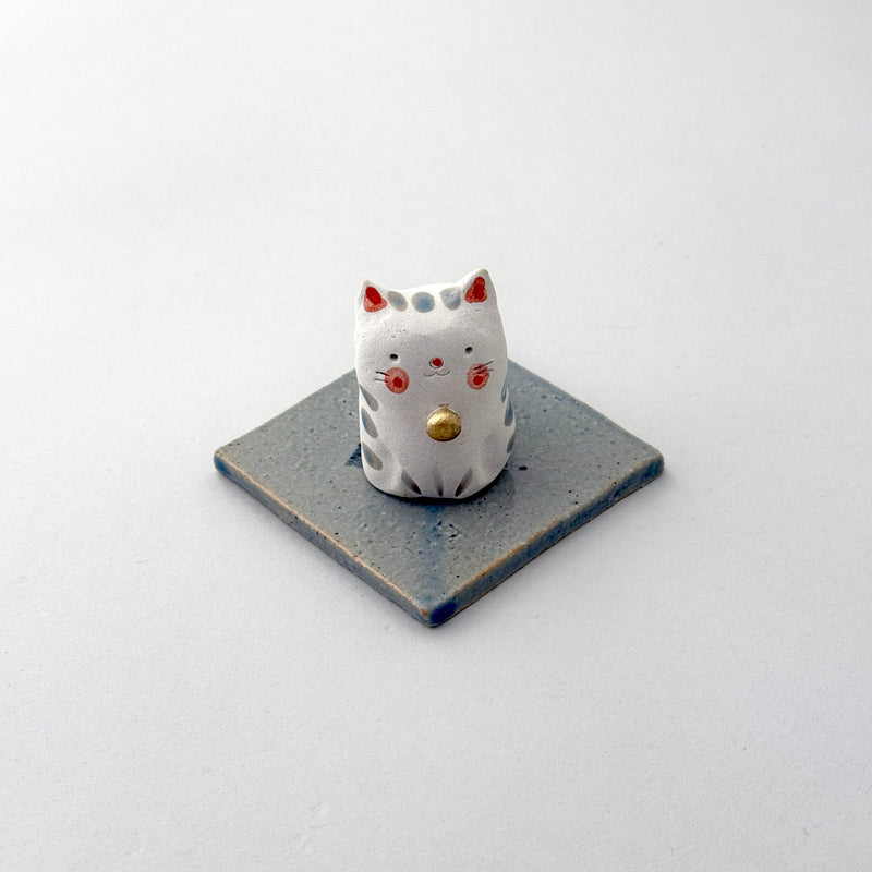 Handmade Cat & Dish Incense Stand