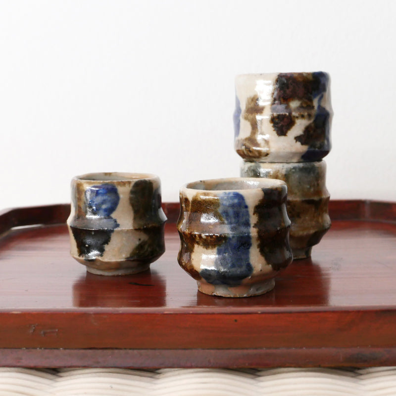 Handmade Rustic Ceramic Sake Cup A | Japanese Vintage – ZAKKAsine