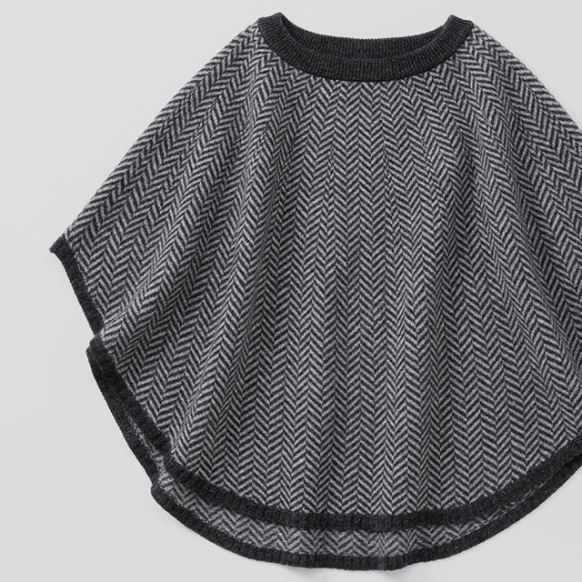 Herringbone Layering Poncho Cape | NAKAGAWA MASASHICHI SHOTEN