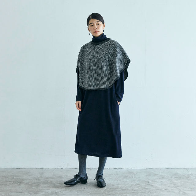 Herringbone Layering Poncho Cape | NAKAGAWA MASASHICHI SHOTEN