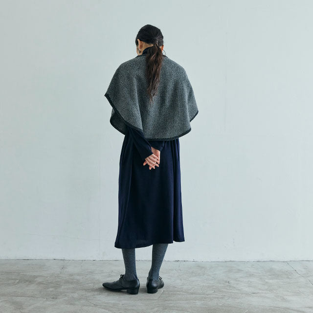 Herringbone Layering Poncho Cape | NAKAGAWA MASASHICHI SHOTEN