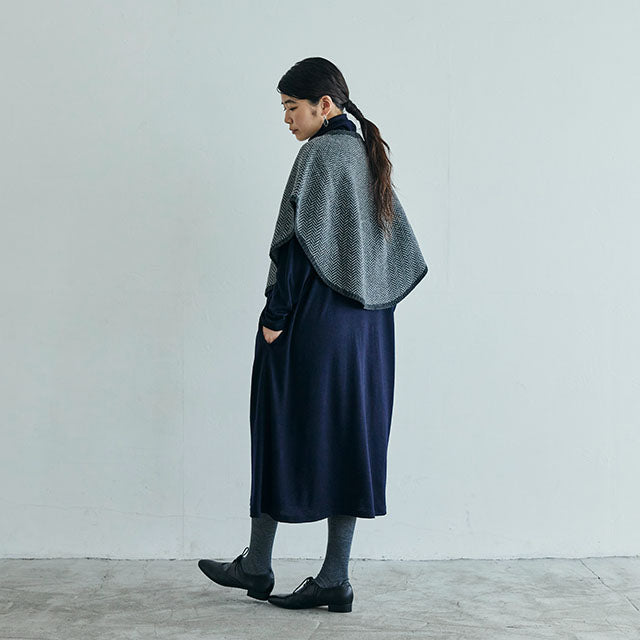 Herringbone Layering Poncho Cape | NAKAGAWA MASASHICHI SHOTEN
