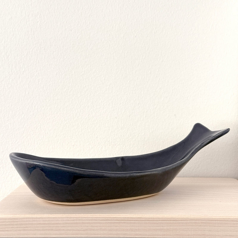 Yoru no Ao Whale Long Bowl  | On the Table | Yoshizawagama
