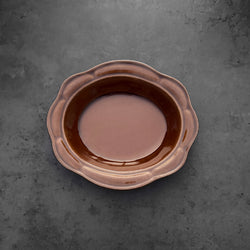 Oven-Safe Amber Western Floral Oval Dish  | On the Table | Yoshizawagama