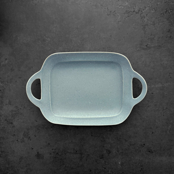 Blue Gray Handled Tray - M  | On the Table | Yoshizawagama