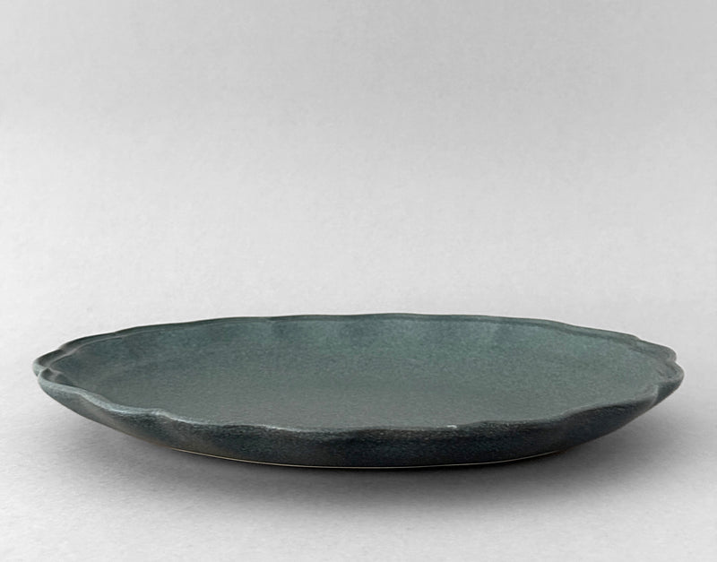 Charcoal oval plate  | On the Table | Yoshizawagama
