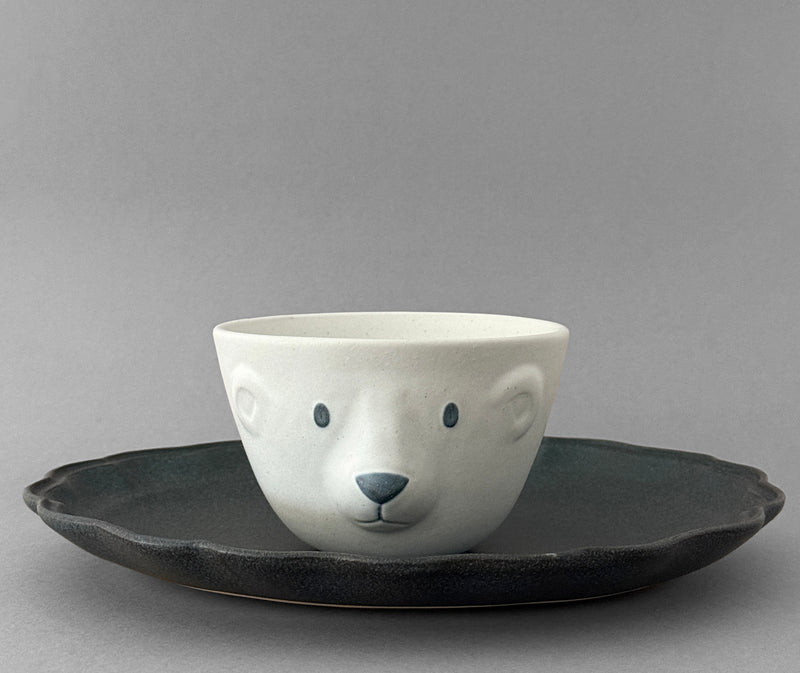 Charcoal oval plate  | On the Table | Yoshizawagama
