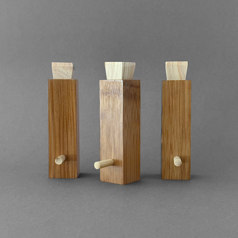 cylindrical condiment container | bamboo work