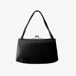 Cowhide kisslock wallet with handle | Matsunoya