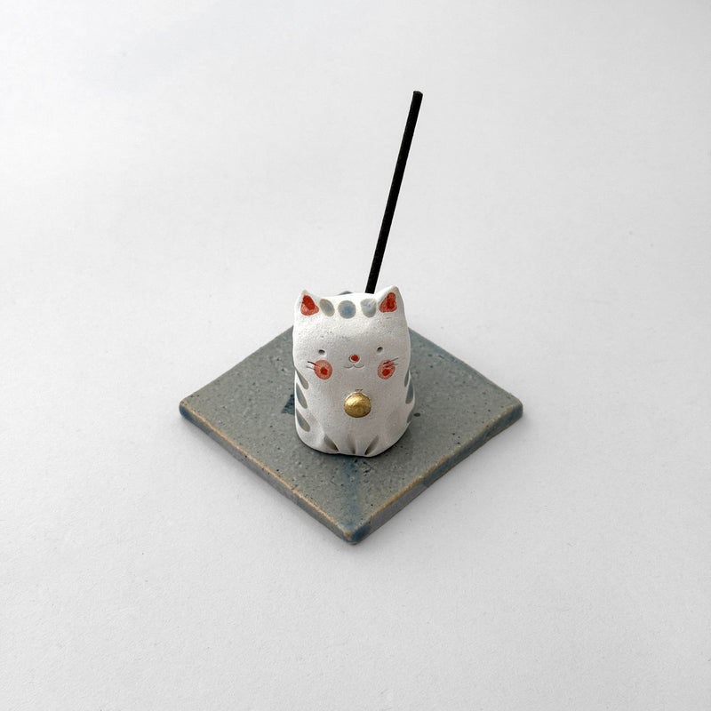 Handmade Cat & Dish Incense Stand