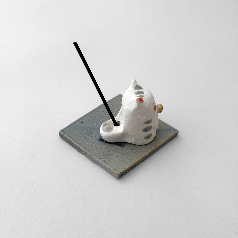Handmade Cat & Dish Incense Stand