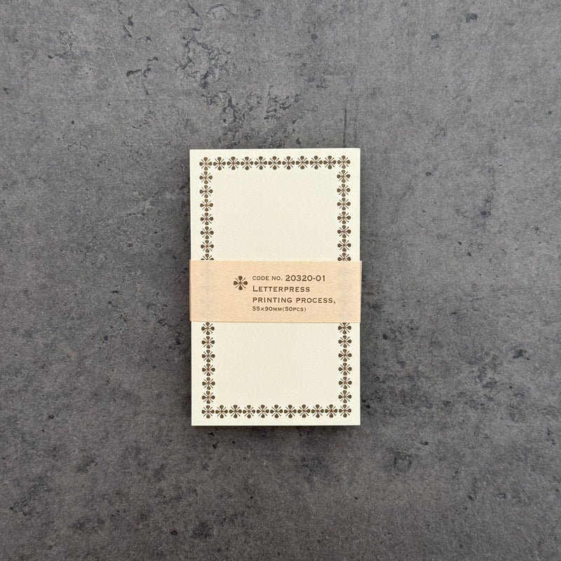 Memo Cards – Letterpress Printed (55×90 mm) | Classiky