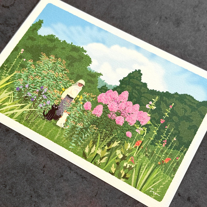 Tabineko Postcard with cats in Japan 471s | summer