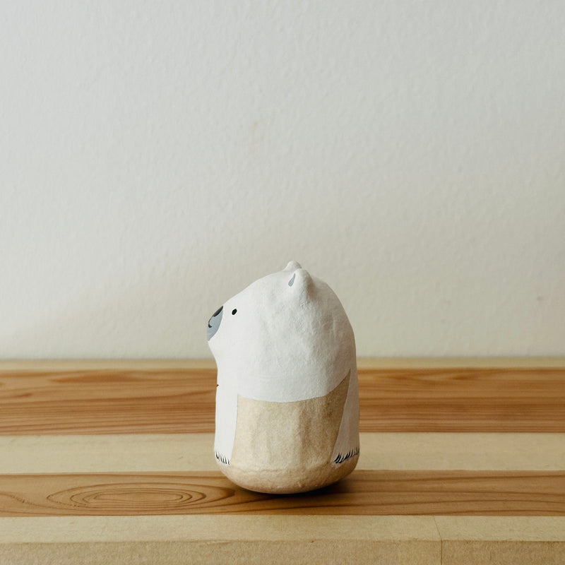 Coshell Polar Bear Papier-mache Tumbling Doll |COSHELL – ZAKKAsine