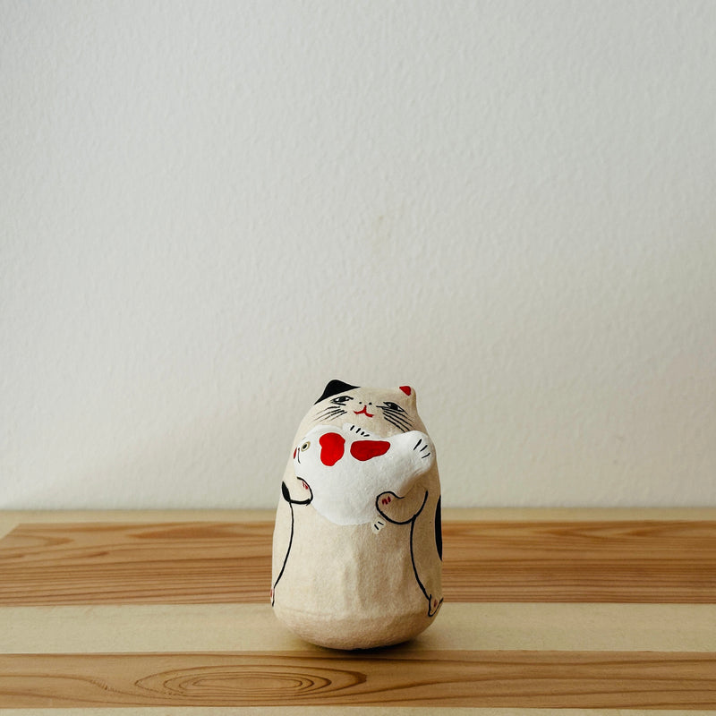 Carp Cat Papier-mache Tumbling Doll ｜COSHELL