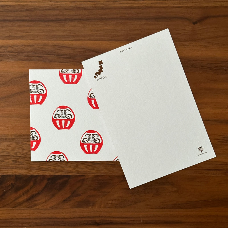 Daruma Postcard | Japanese Folk Toy