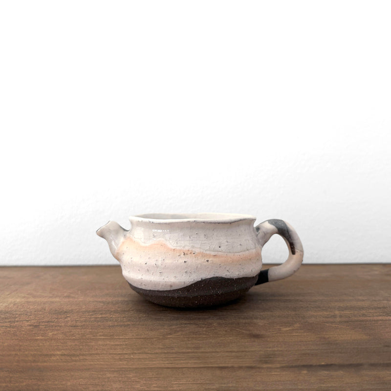 Thin Ice Crackle Glaze pouring Bowl | Handmade Shigaraki Ware