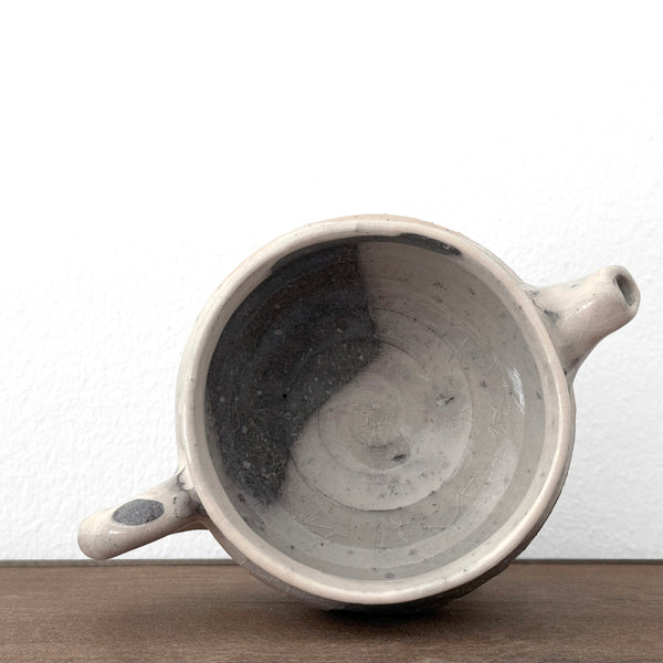 Thin Ice Crackle Glaze pouring Bowl | Handmade Shigaraki Ware