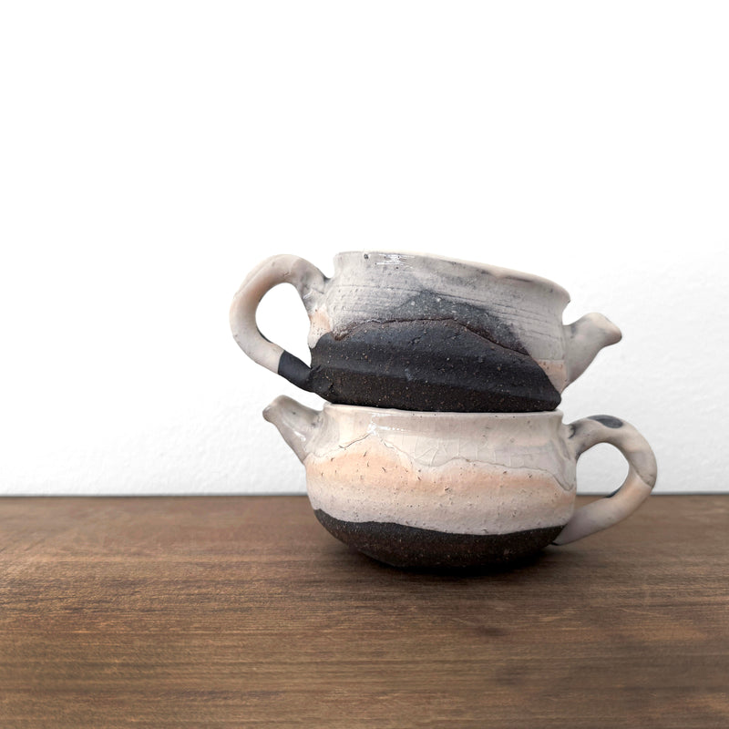 Thin Ice Crackle Glaze pouring Bowl | Handmade Shigaraki Ware