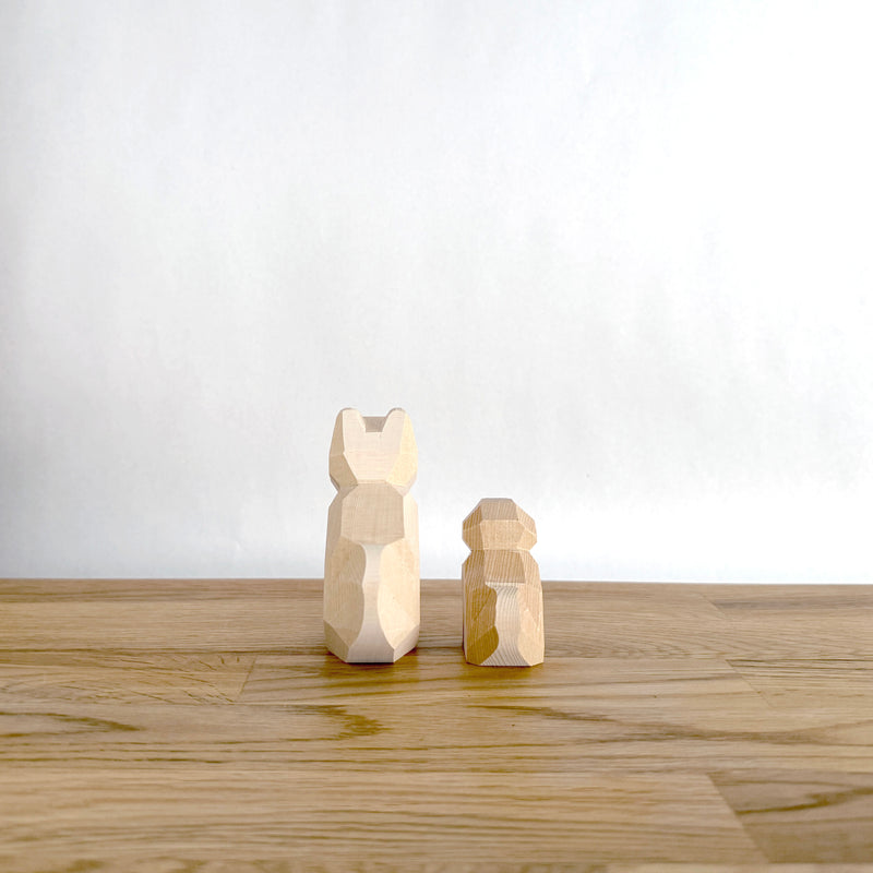 Carved Wooden Dog Pair | Japanese Vintage