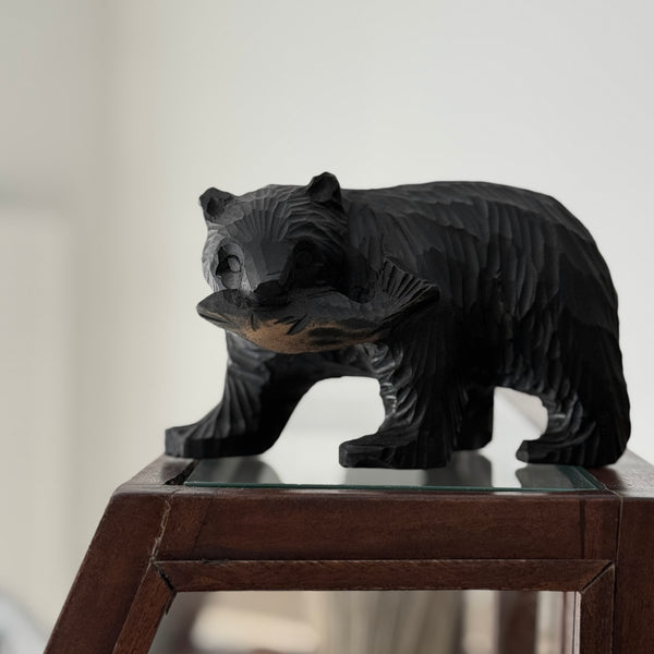 Ainu Bear with Salmon | Japanese Vintage
