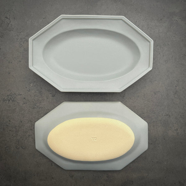 Gray Double-Rim Octagonal Plate | ON THE TABLE | Yoshizawagama