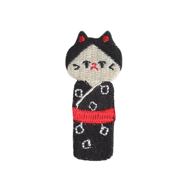 Patch | Cat Black Kokeshi by marucoro chan