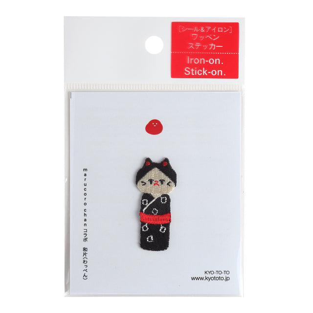 Patch | Cat Black Kokeshi by marucoro chan