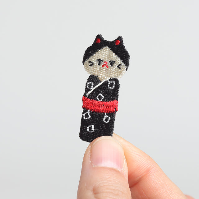 Patch | Cat Black Kokeshi by marucoro chan