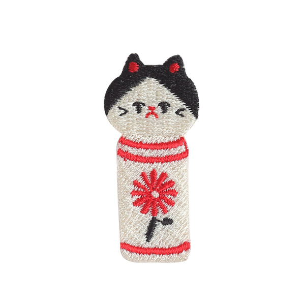 Patch | Cat White Kokeshi by marucoro chan
