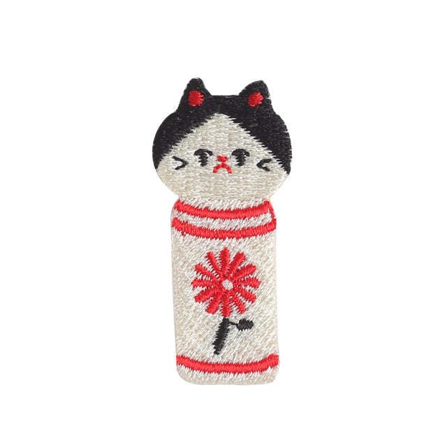 Patch | Cat White Kokeshi by marucoro chan