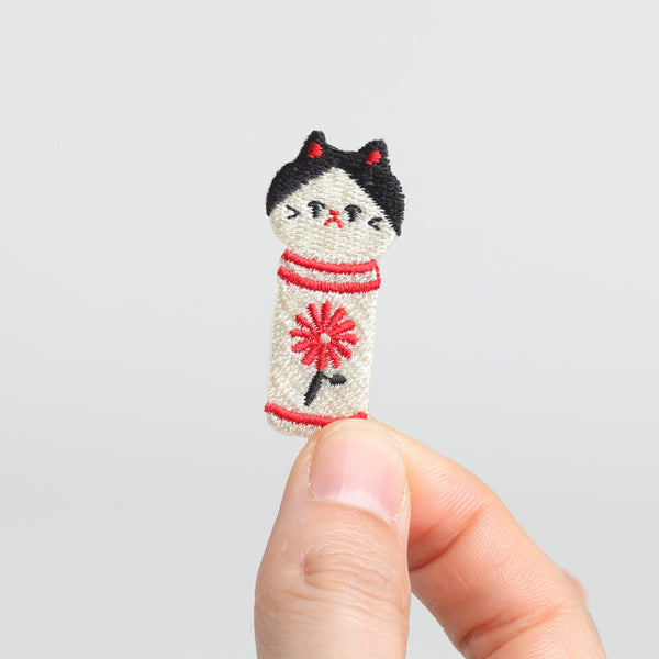Patch | Cat White Kokeshi by marucoro chan